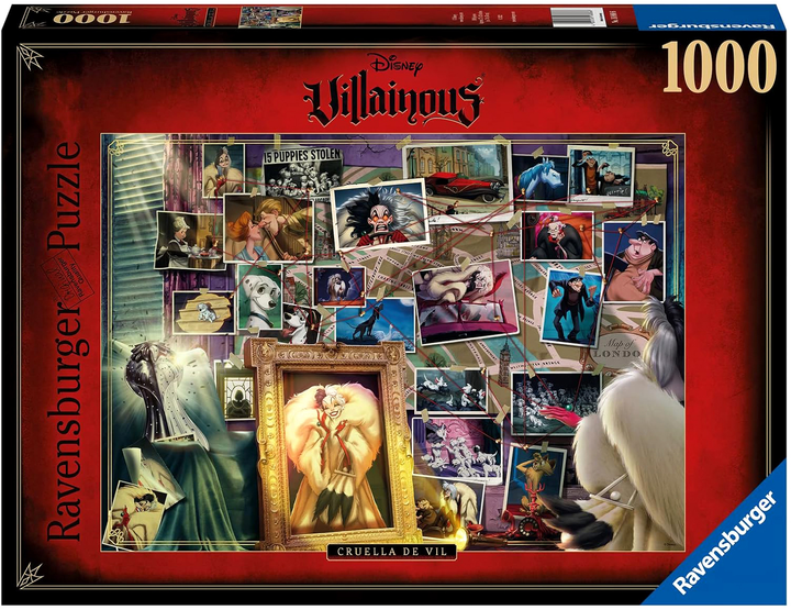 Puzzle Ravensburger Villainous Cruella de Mon 70 x 50 cm 1000 elementów (4005556168866) - obraz 1