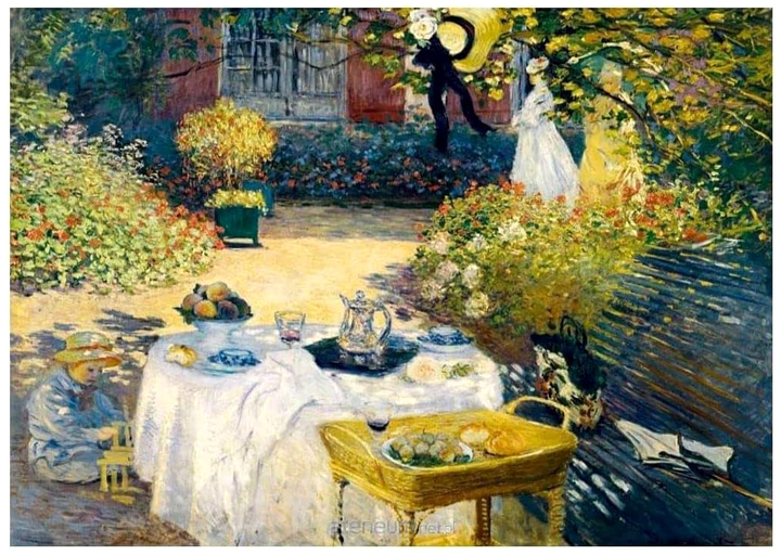 Puzzle Bluebird Śniadanie Claude Monet 68 x 48 cm 1000 elementów (3663384600401) - obraz 2