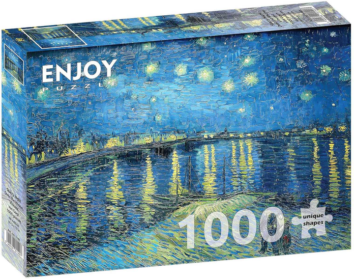 Puzzle Enjoy Gwiaździsta noc nad Rodanem 68 x 48 cm 1000 elementów (5949194011407) - obraz 1