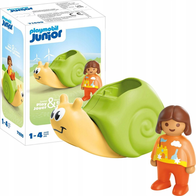 Zestaw z figurkami Playmobil Junior Huśtawka z funkcją grzechotki 71699 (4008789716996) - obraz 3