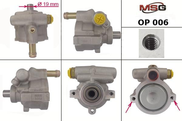 Насос гидроусилителя NISSAN Interstar 2002-,NISSAN Interstar 2002-2009,NISSAN Primastar 2002- MSG (OP006) - изображение 1