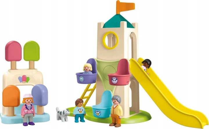 Набір з фігурками Playmobil Junior Вежа пригод і палатка з морозивом 71703 (4008789717030) - зображення 4