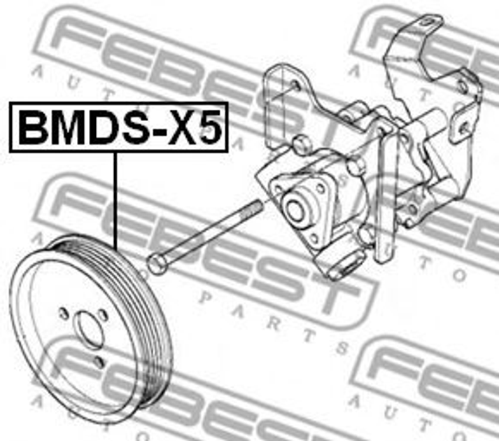 ШКОВ НАСОСА ГИДРОПИСИЛИТЕЛЯ Febest (BMDSX5) - изображение 2