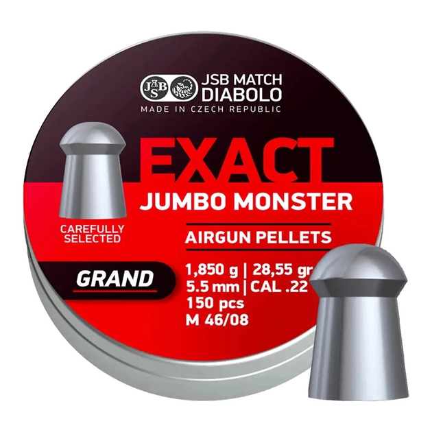 Пульки JSB Exact Jumbo Monster Grand 5,52 мм 1,85 г (m429039) - зображення 1