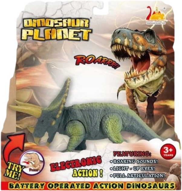 Figurka Maksik Dinozaur Triceratops ze światłem i dźwiękiem (6920177287582) - obraz 1