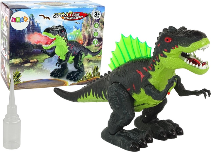 Figurka Leantoys Dinozaur ziejący ogniem Zielony 23 cm (5905515351997) - obraz 1