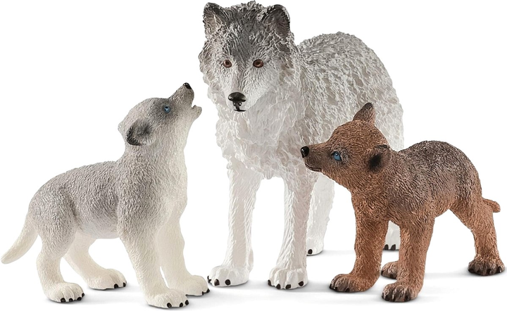 Набір фігурок Schleich Вовчиця з вовченятами 3 шт (4055744029790) - зображення 1