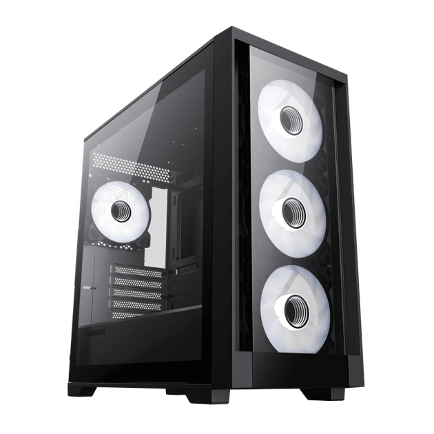 Корпус для комп'ютера Mіditower GameMax Defender TG без БЖ Чорний - зображення 2