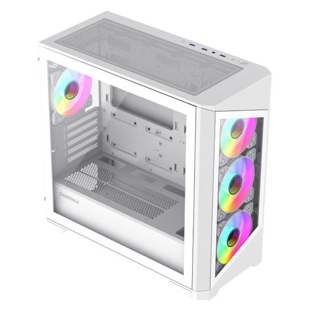 Корпус для компьютера Miditower GameMax Destroyer TGW без БП Белый - изображение 5