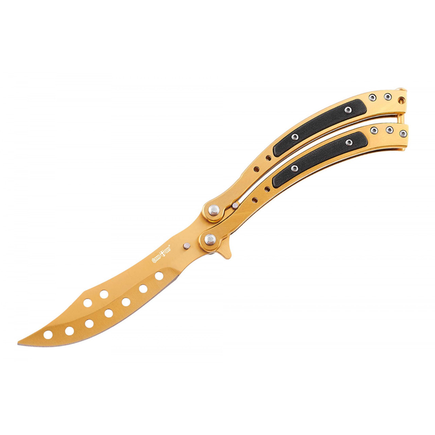 Нож балисонг Grand Way WK 0127 golden anodized - изображение 1