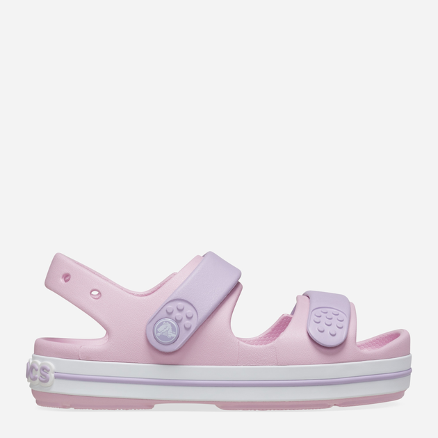 Sandały dziecięce dla dziewczynki ortopedyczne Crocs Crocband Cruiser Sandal T Kids 209424-84I 25-26 (C9) Różowe (0196265604760) - obraz 1