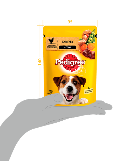Упаковка вологого корму для собак Pedigree з куркою в соусі 24 шт. * 100 г - изображение 8