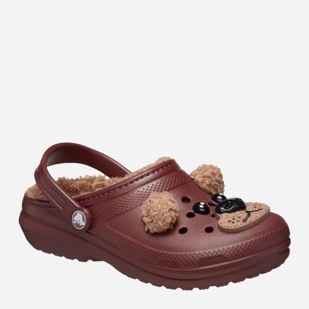 Chodaki chłopięce ocieplane Crocs Classic Lined Iam Brown Bear Clog Kids T 210019-2FL 25-26 (C9) Brązowe (0196265758807) - obraz 2