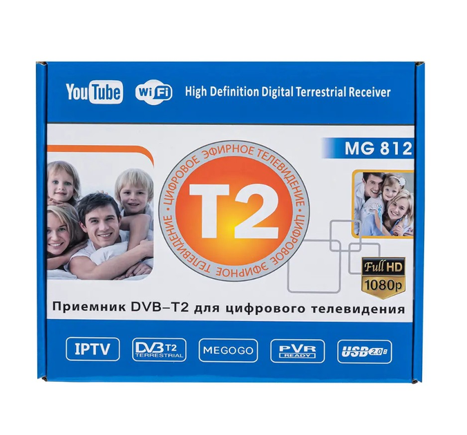 T2 ТВ Тюнер приставка UKC с DVB просмотром IPTV Wi-Fi HDMI USB