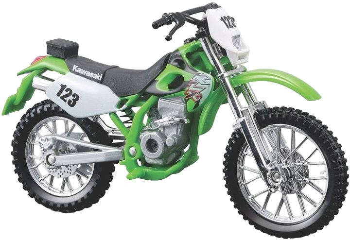 Металева модель мотоцикла Maisto Kawasaki KLX 250SR з підставкою 1:18 (5907543772416) - зображення 1