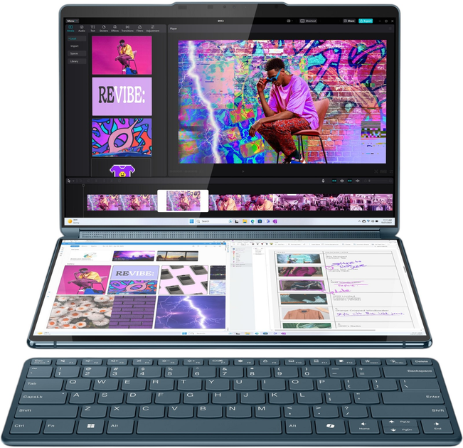 Laptop Lenovo Yoga Book 9 13IMU9 (83FF0020PB) Tidal Teal + firmowa mysz - obraz 8