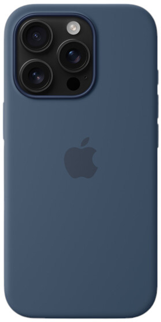 Etui Apple iPhone 16 Pro Max Silicone Case MagSafe Denim (MYYU3) - obraz 3