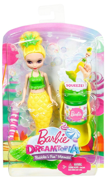 Лялька Mattel Barbie Dreamtopia Русалонька з мильними бульбашками Ананас 17.8 см (0887961372724) - зображення 1