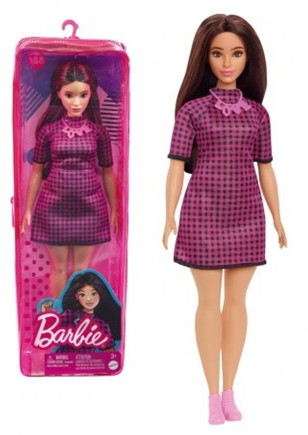 Лялька Mattel Barbie Fashionistas Модні подруги в рожево-чорній сукні 27 см (0194735002047) - зображення 1