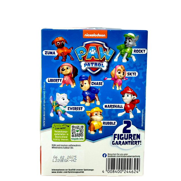 Набір кіндер сюрпризів Щенячий Патруль Kinder Surprise Paw Patrol 80 г (4*20 г) (Скай) - зображення 2
