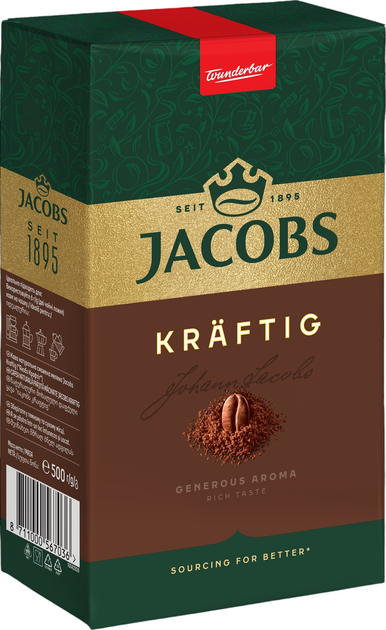 Акція на Кава мелена Jacobs Kraftig 500 г від Rozetka