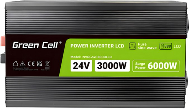 Інвертор Green Cell INVGC24P3000LCD 3000 Вт - зображення 2