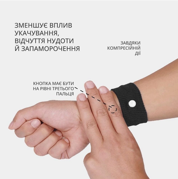 Браслеты напульсники от укачивания и тошноты в дороге черные II21171 - изображение 7
