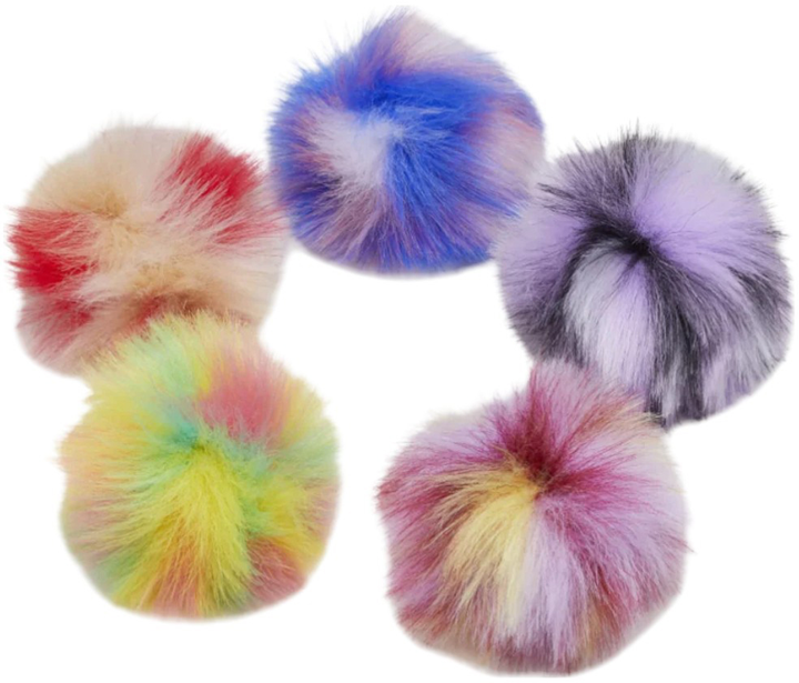 Przypinki jibbitz Crocs Dyed Puff 10012135 5 szt Wielokolorowe (0196265422739) - obraz 1