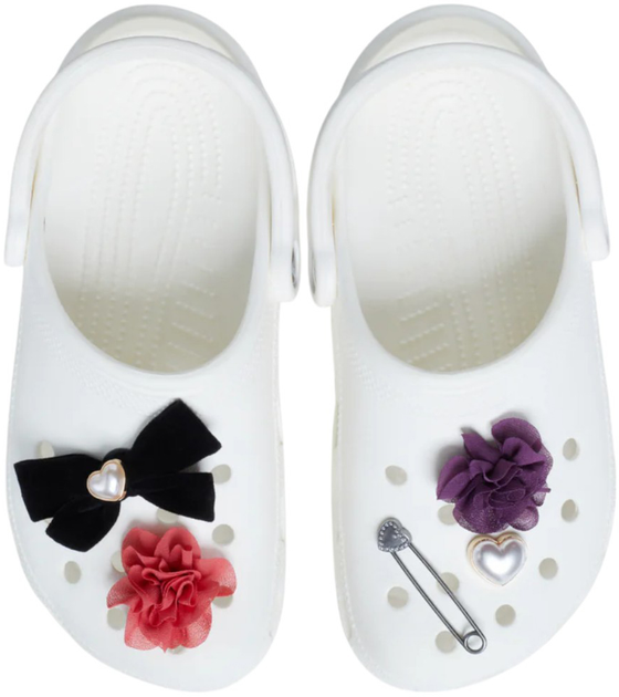 Przypinki do butów Crocs Jibbitz Floral And Pearl 10013668 5 szt Wielokolorowe (0196265824571) - obraz 3