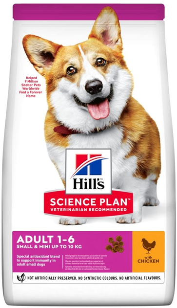 Сухий корм для собак Hill's Science Plan Adult Small & Mini Курка 3 кг (0052742282206) - зображення 1