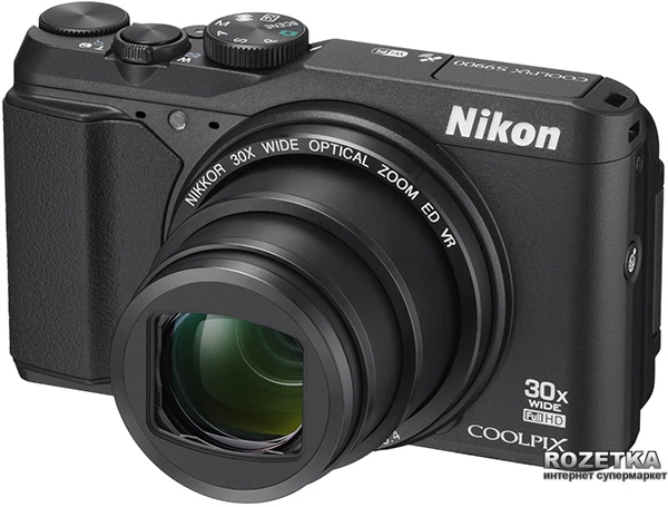 Фотоаппарат Nikon Coolpix S9900 Black (VNA790E1) купить на ROZETKA