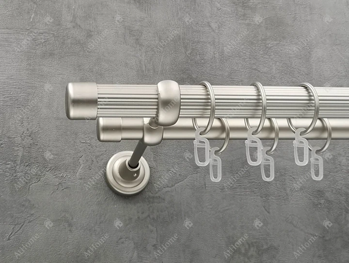 Карниз Quadrum Заглушка 160 см двойной Сатин 25/19 мм рифленая (кольца ...