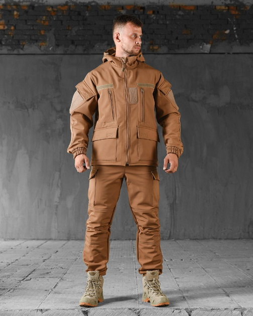 Тактичний демісезонний костюм SoftShell 3XL койот (51853) - зображення 1