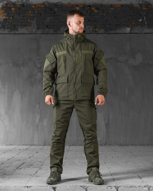 Тактичний демісезонний костюм SoftShell 2XL олива (51851) - зображення 1