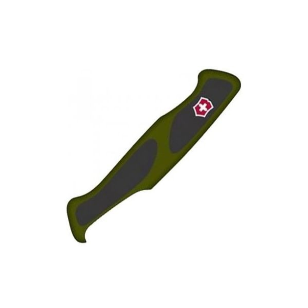 Накладка на нож Victorinox 130мм RangerGrip передняя с лого Vh+ Черный/Зеленый (1049-VxC9534.C1) - изображение 1