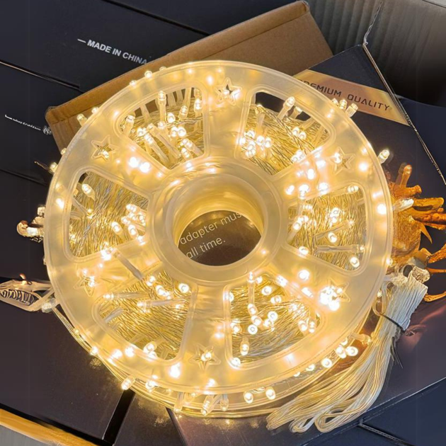 Светодиодная уличная гирлянда 50 метров с режимами 500 лед Niki Light 220в тепло белая - Фото 6 Светодиодная уличная гирлянда 50 метров с режимами 500 лед Niki Light 220в тепло белая - изображение 6
