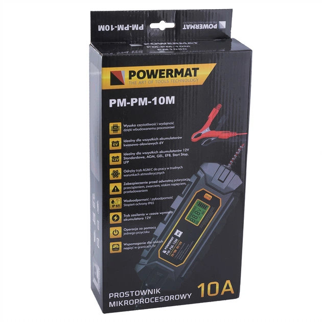 Зарядное устройство для свинцово-кислотных аккумуляторов 6V/12V 10A (PM-PM-10M) - Фото 3 Зарядное устройство для свинцово-кислотных аккумуляторов 6V/12V 10A (PM-PM-10M) - изображение 3