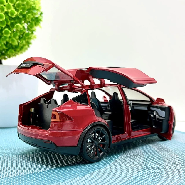 Машина Автосвит Tesla Model X инерционная открываются двери капот багажник 17см Красная (AP-2004) - Фото 6 Машина Автосвит Tesla Model X инерционная открываются двери капот багажник 17см Красная (AP-2004) - изображение 6