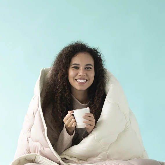 Ковдра IDEIA WOOLLY вовняна 175х210см бежева - зображення 2