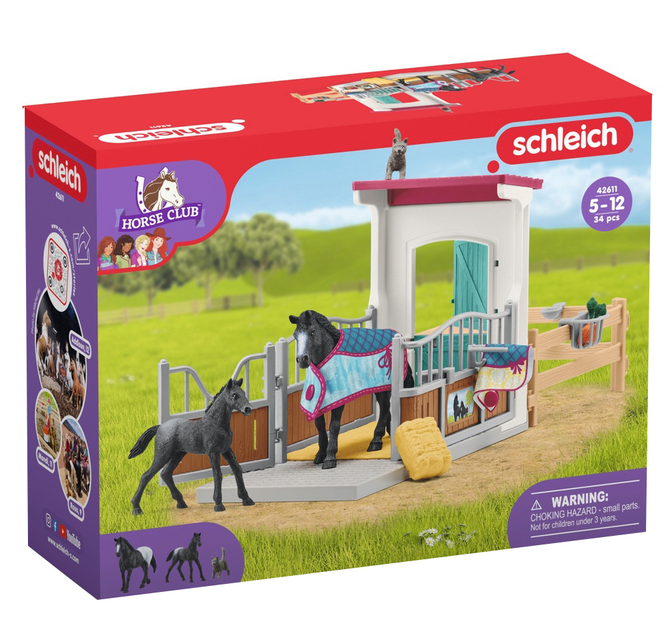 Zestaw do zabawy Schleich Horse Club Stable with Mare and Foal (4059433654034) (955555905929798) - Outlet - obraz 1