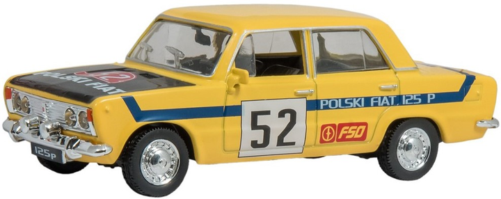 Pojazd metalowy Daffi PRL Fiat 125p Rally Żółty (5905422115774) - obraz 2