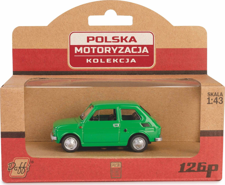 Металева модель Daffi PRL Fiat 126p Green (5905422115712) - зображення 1