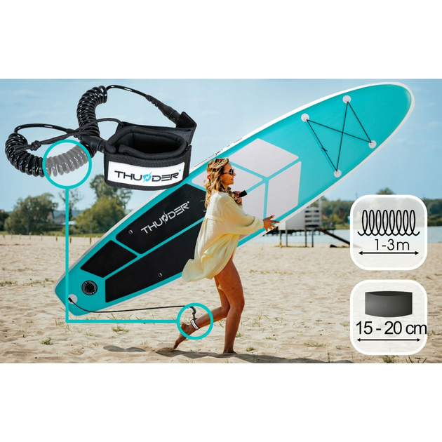 Надувна дошка SUP THUNDER Coast 320 см з веслом Mint - зображення 8