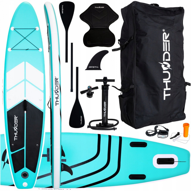 Надувна дошка SUP THUNDER Coast 320 см з веслом Mint - зображення 10
