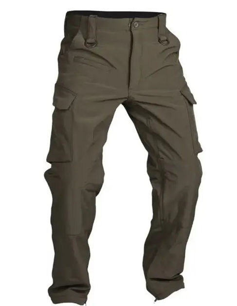 Штани Mil-Tec Softshell Explorer зимові водонепроникні Olive 11360001 S - зображення 1