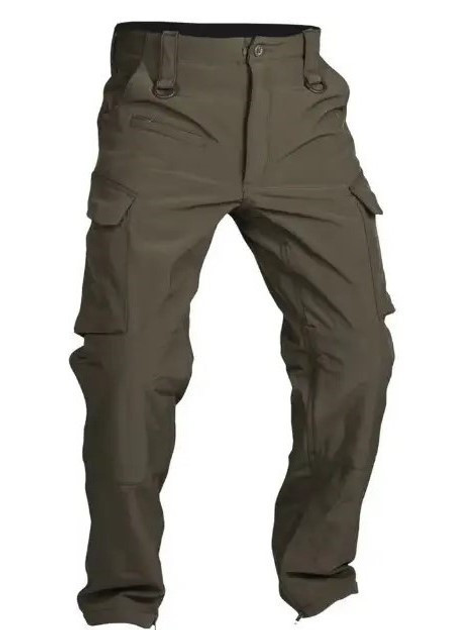 Штани Mil-Tec Softshell Explorer зимові водонепроникні Olive 11360001 XL - зображення 1