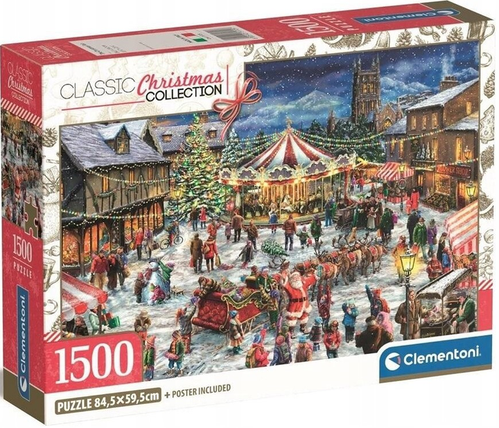 Puzzle Clementoni Compact Christmas Collection 1500 elementów (8005125317257) - obraz 1