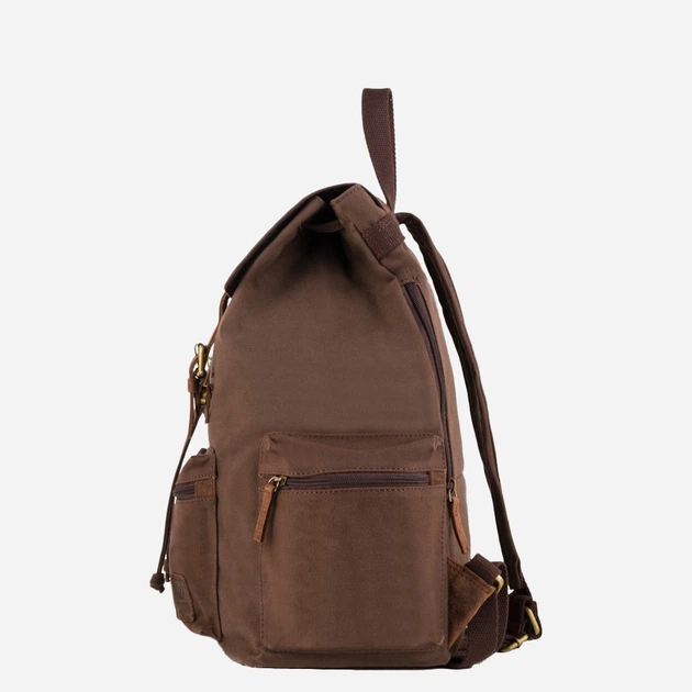 Рюкзак чоловічий тканинний вміщує формат А4 Paolo Peruzzi T-24-BR Коричневий (5904365073431) - зображення 4