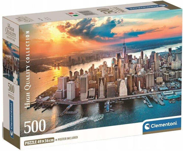 Puzzle Clementoni Compact New York 500 elementów (8005125355433) - obraz 1