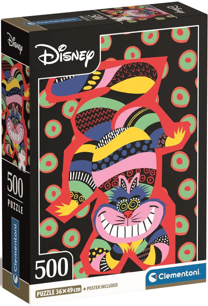 Puzzle Clementoni Compact The Cheshire Cat 500 elementów (8005125355334) - obraz 1